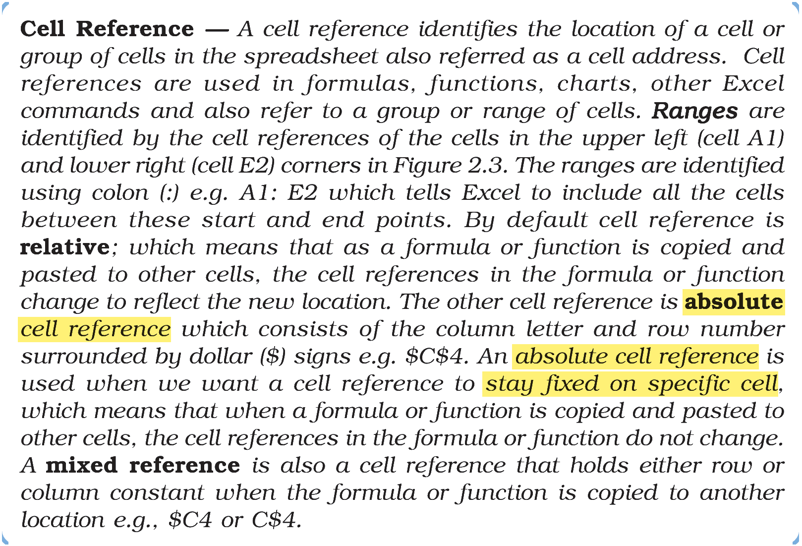 Extract from the NCERT textbook