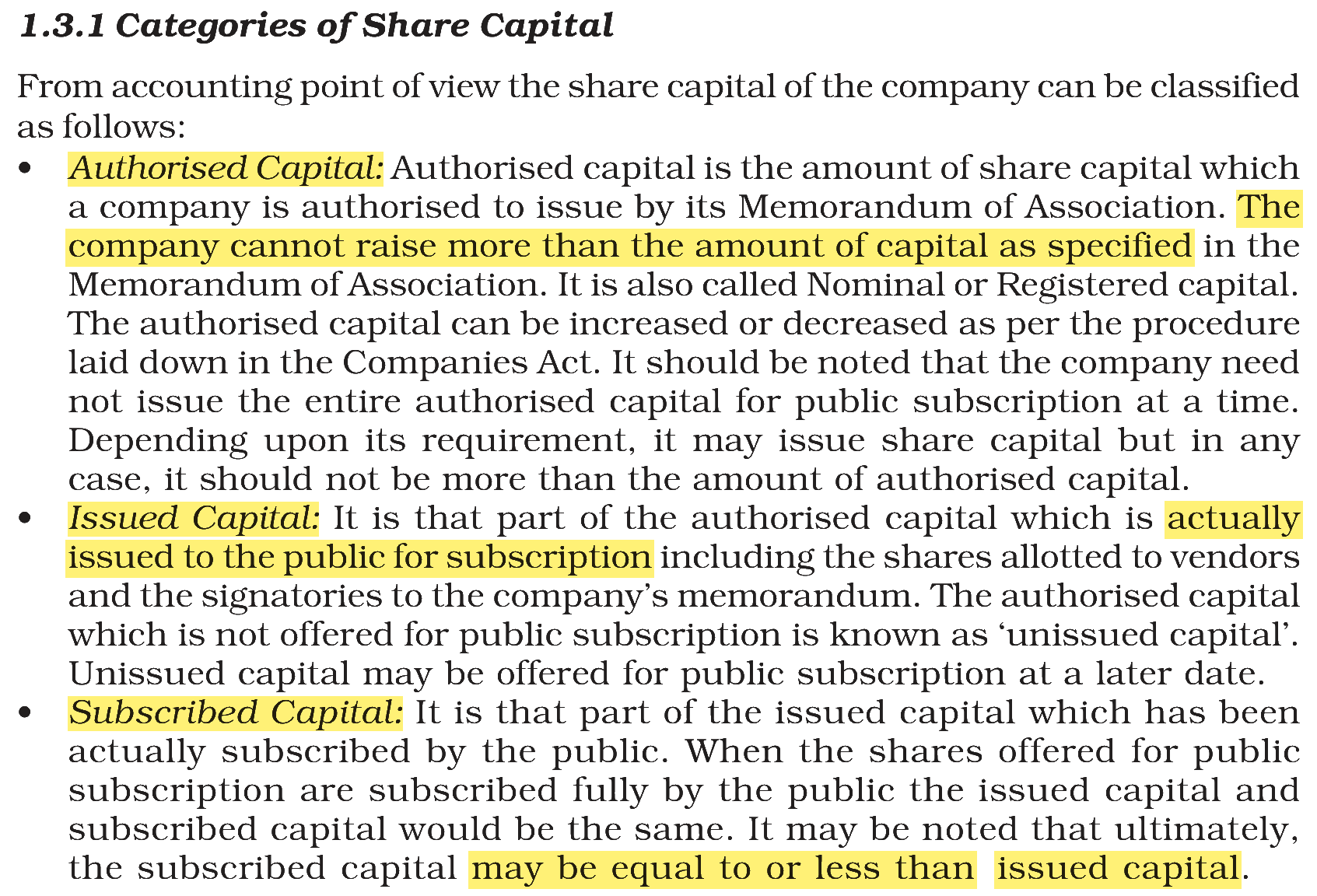 Extract from the NCERT textbook