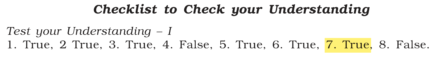 Extract from the NCERT textbook