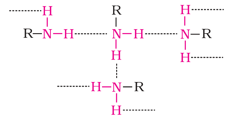 Intermolecular hydrogen bonding in an amine