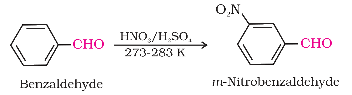 Nitration of benzaldehyde